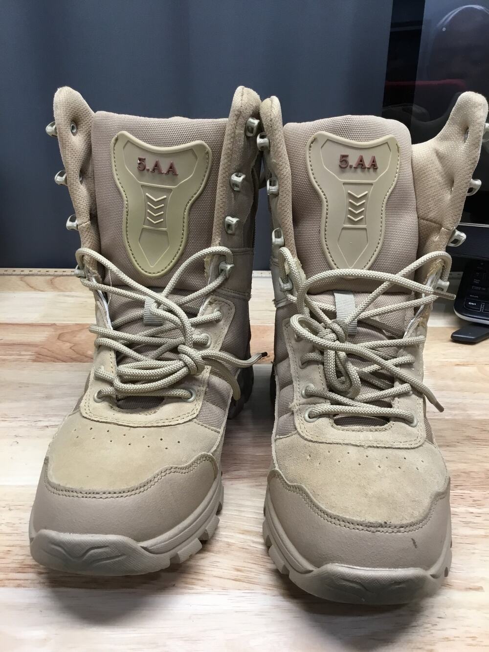 Unzhuo Make 5.11 Tactical Boots Mens 6.5 Beige Leather Lace Up Ankle Outdoor